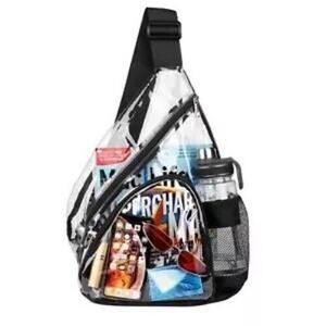 NWT Hulisen CLEAR SLING BAG Stadium Approved Transparent Shoulder Crossbody